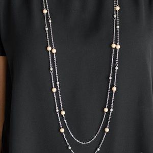 Long Oval Pastel Hanging Necklace